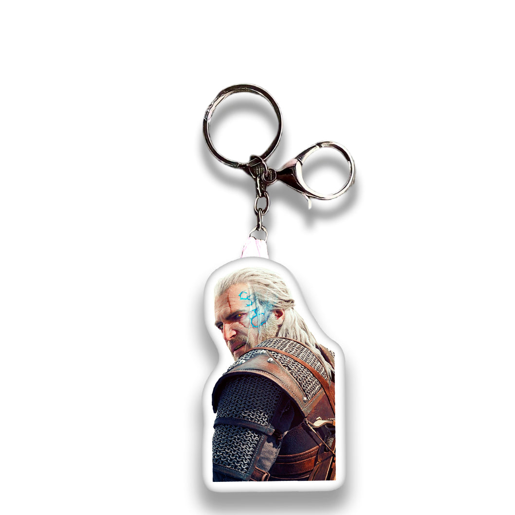 Soft Geralt of Rivia Keychain