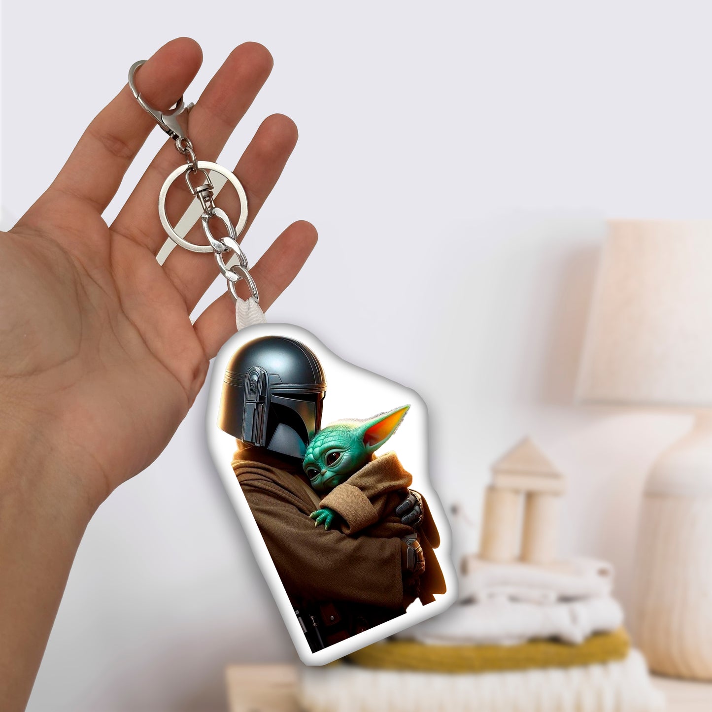 Soft Mandalorian Keychain