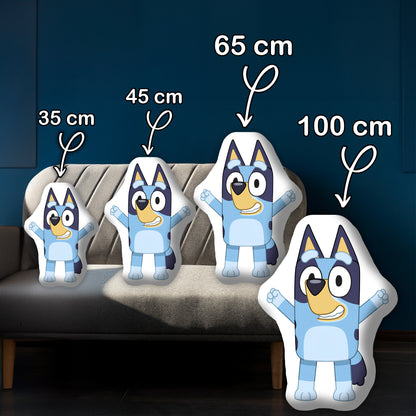 Blaues Kissen nach Maß