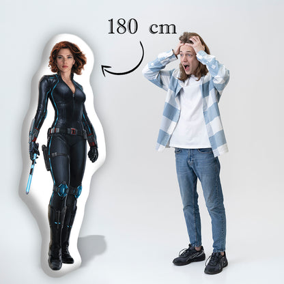 Life-Size Pillow Featuring Black Widow, A Stylish Gift for Marvel Fans