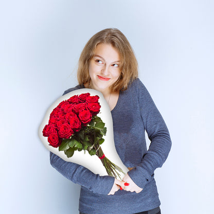 Double Sided Printed Pillow with a Bouquet of Roses The Perfect Gift for Valentine's Day