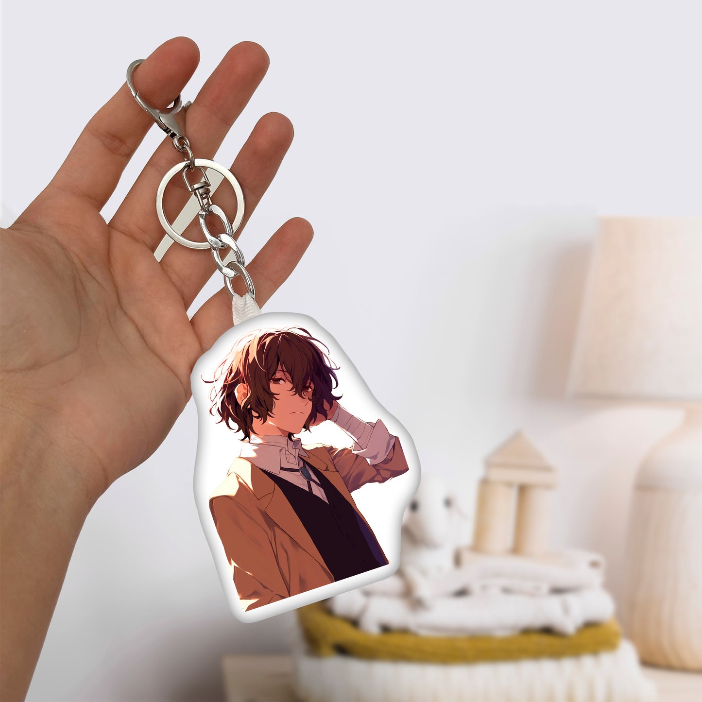 Soft Dazai Osamu Keychain, A Must-Have for Bungo Stray Dogs Fans