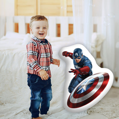 Custom Pillow Featuring Captain America, A Patriotic Gift for Marvel Enthusiasts