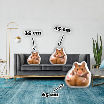 Hamster Decorative Funny Pillow,  The Perfect Gift for Small Pet Lovers