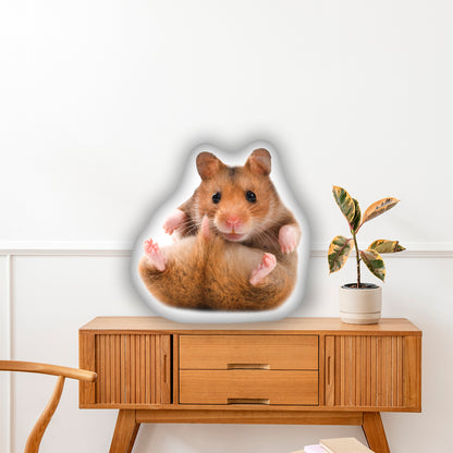 Hamster Decorative Funny Pillow,  The Perfect Gift for Small Pet Lovers