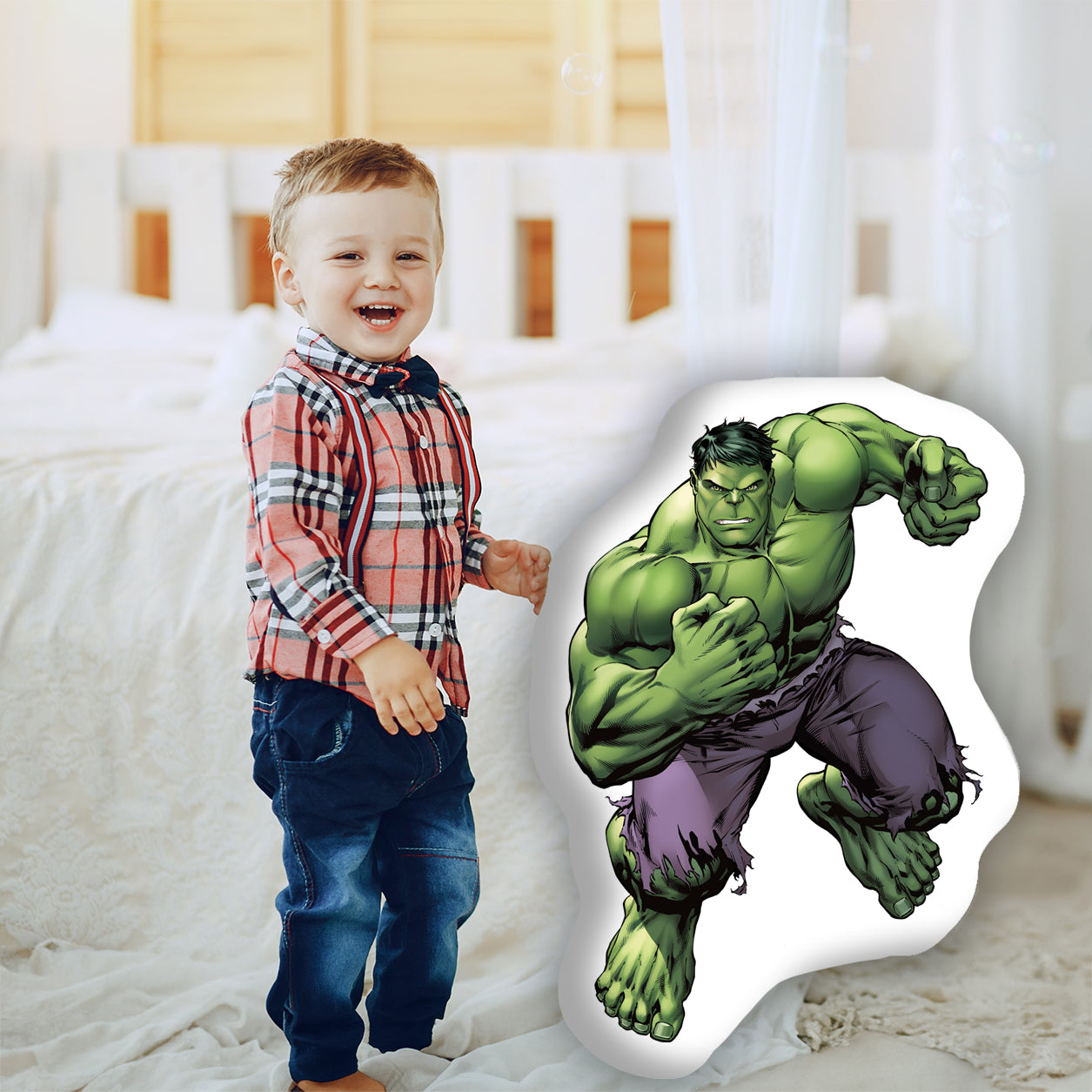 Custom Pillow Featuring The Hulk, A Smashing Gift for Marvel Fans