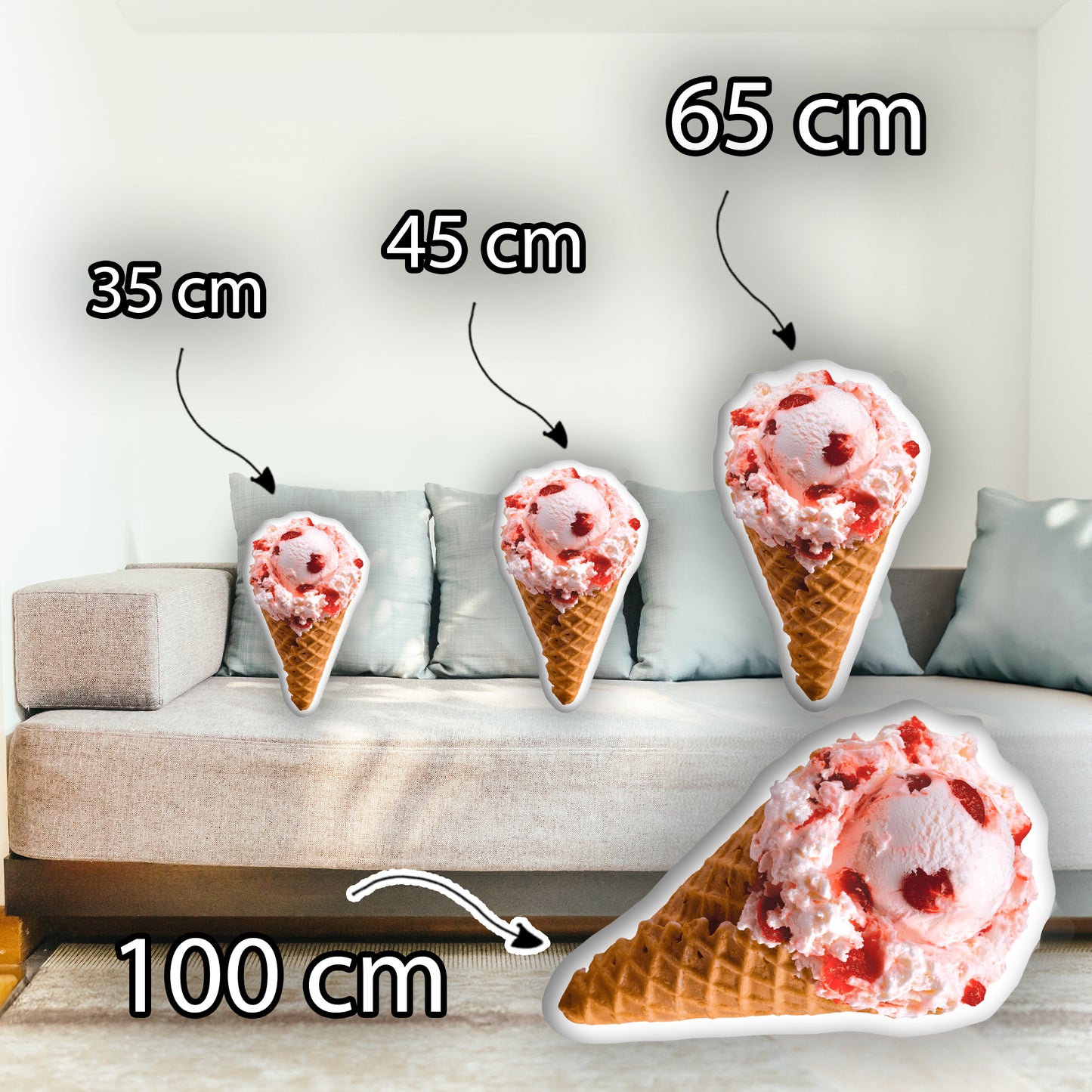 Ice Cream Pillow,  A Sweet Treat for Dessert Lovers