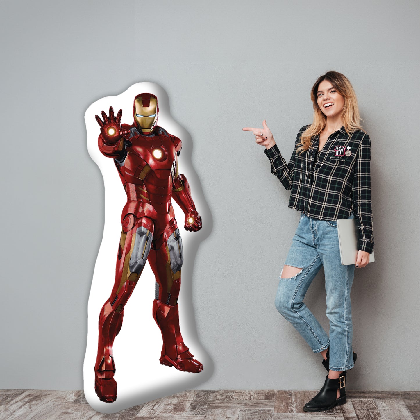 Life Size 3D Pillow Featuring Iron Man A Perfect Gift for Marvel Fans