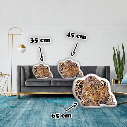 Leopard Decorative 3D Pillow, A Perfect Gift for Wildlife Enthusiasts