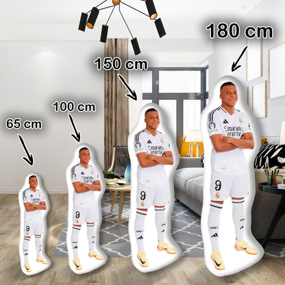 Life Size Mbappé Custom Pillow A Dynamic Tribute for Football Fans