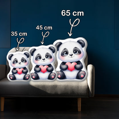 Double Sided Printed Pillow with Panda Love The Perfect Gift for Valentine's Day