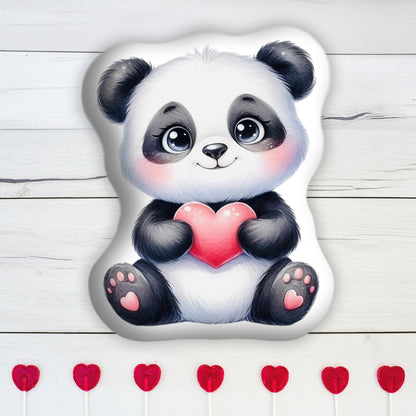 Double Sided Printed Pillow with Panda Love The Perfect Gift for Valentine's Day