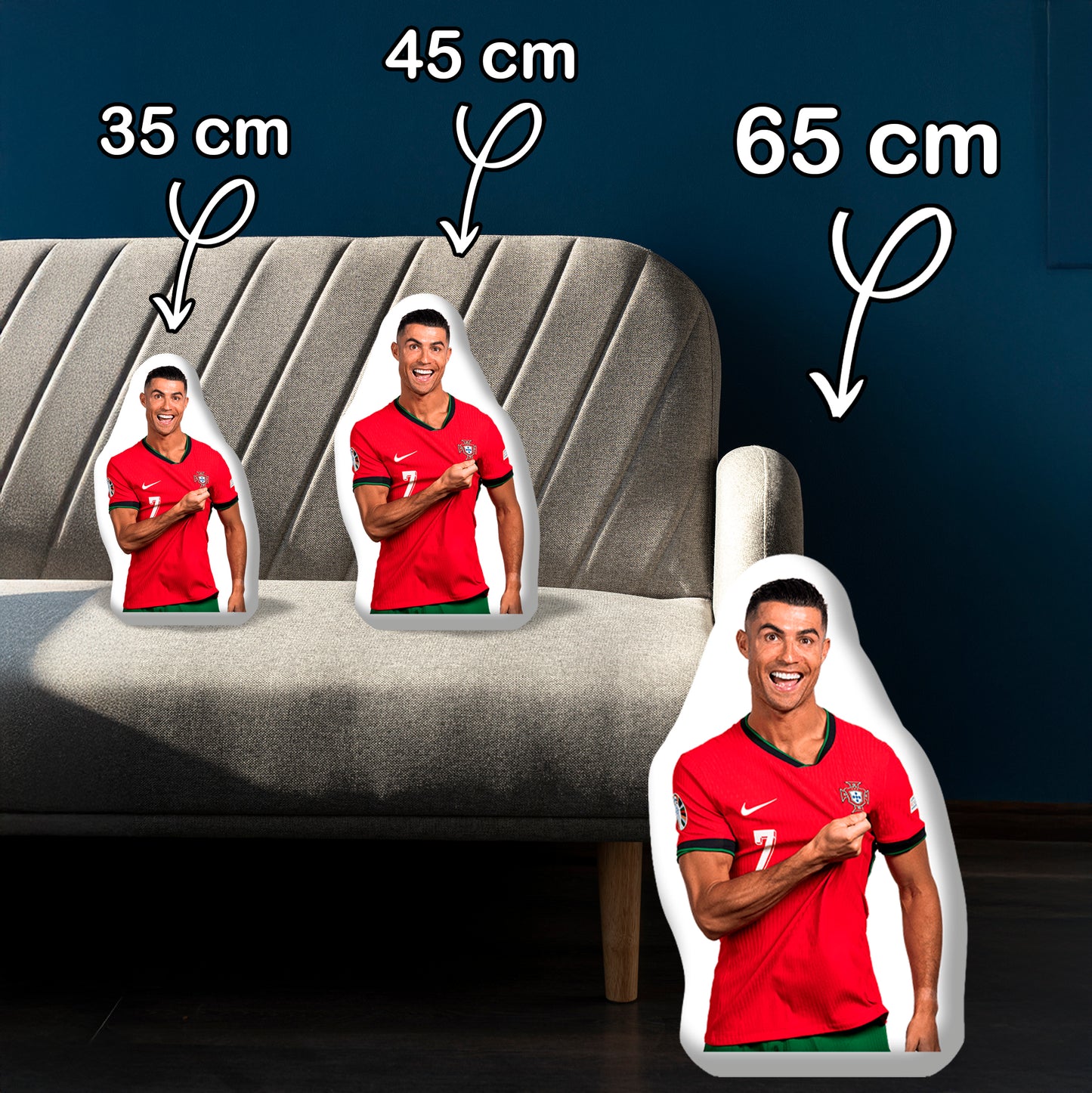 Cristiano Ronaldo Icon Pillow,  Perfect for Soccer Lovers