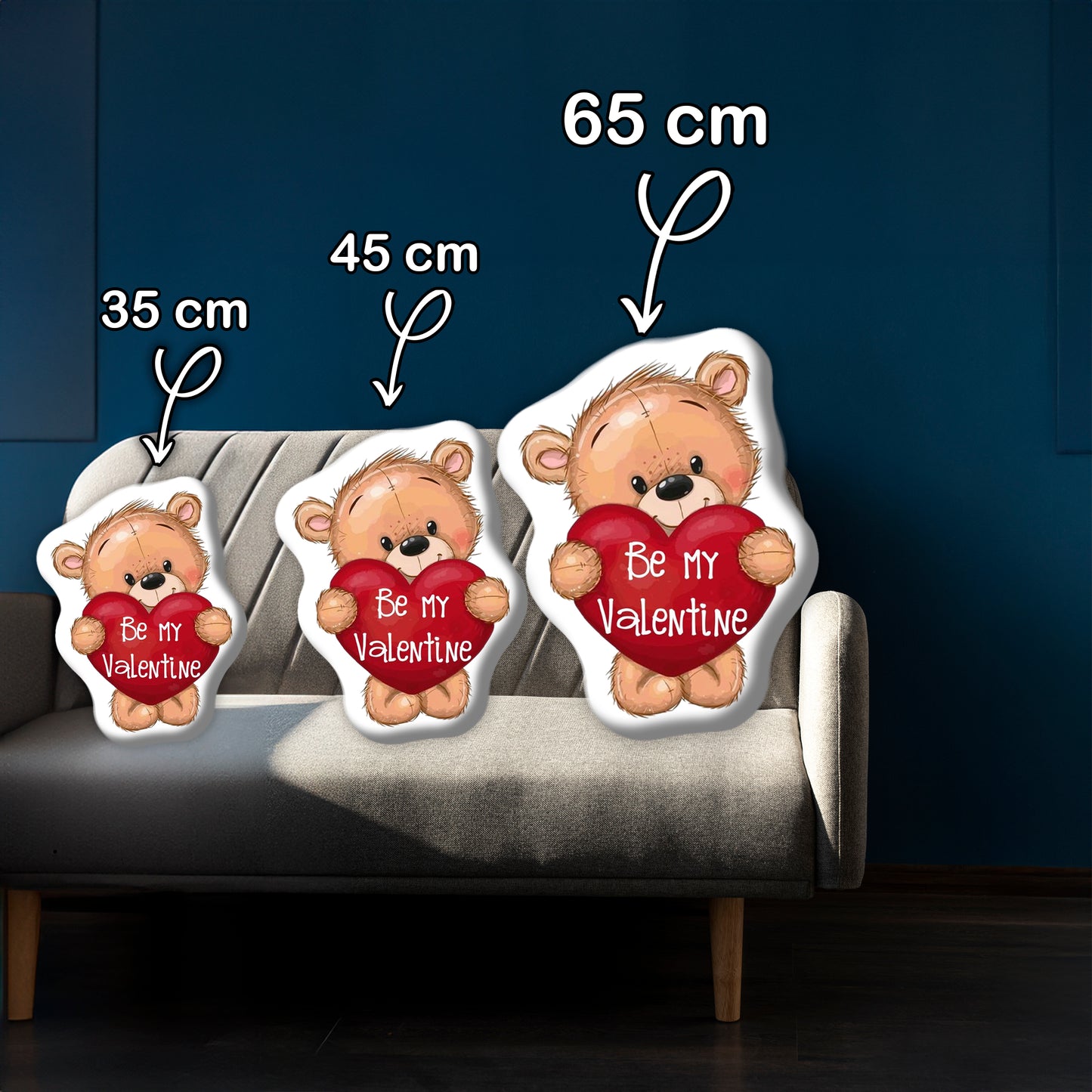 3D Pillow with a Bear and a Heart The Cuty Gift for Valentine's Day